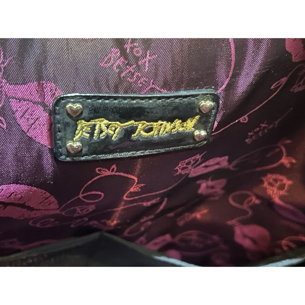 Betsey Johnson Pink Roses Cats & Bling Laptop‎ Bag